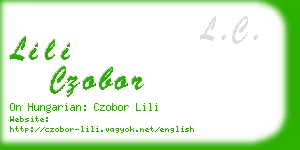lili czobor business card